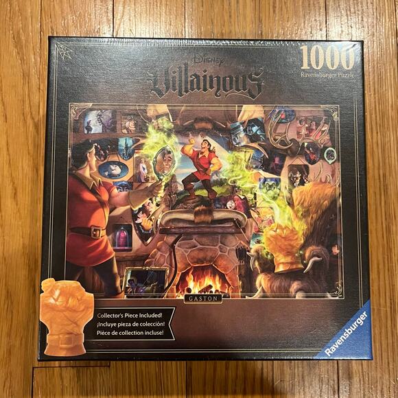 Ravensburger Disney Villainous Gaston Jigsaw Puzzle Brown 1000 Piece - Picture 1 of 6